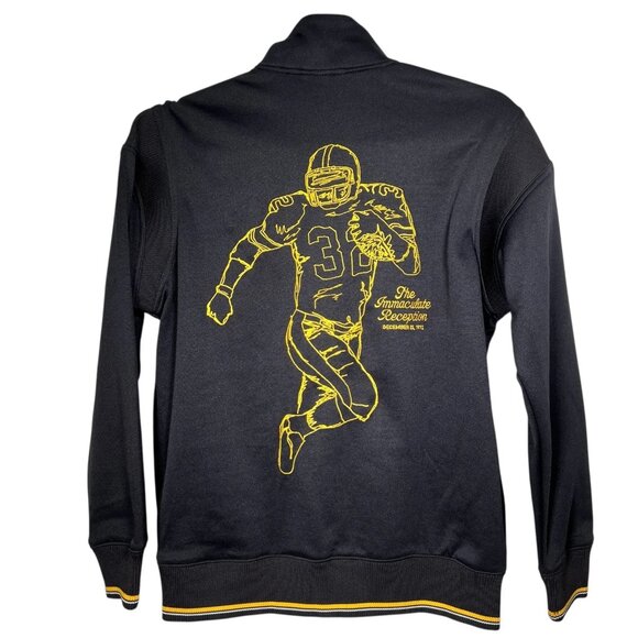 Reebok Other - Vintage Reebok Mens Black Pittsburgh Steelers NFL Full Zip Jacket Size Medium